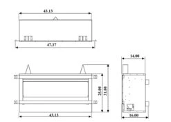 45" Tahoe Natural Gas Outdoor Vent Free Wall Fireplace -Dimplex Shop 3 464