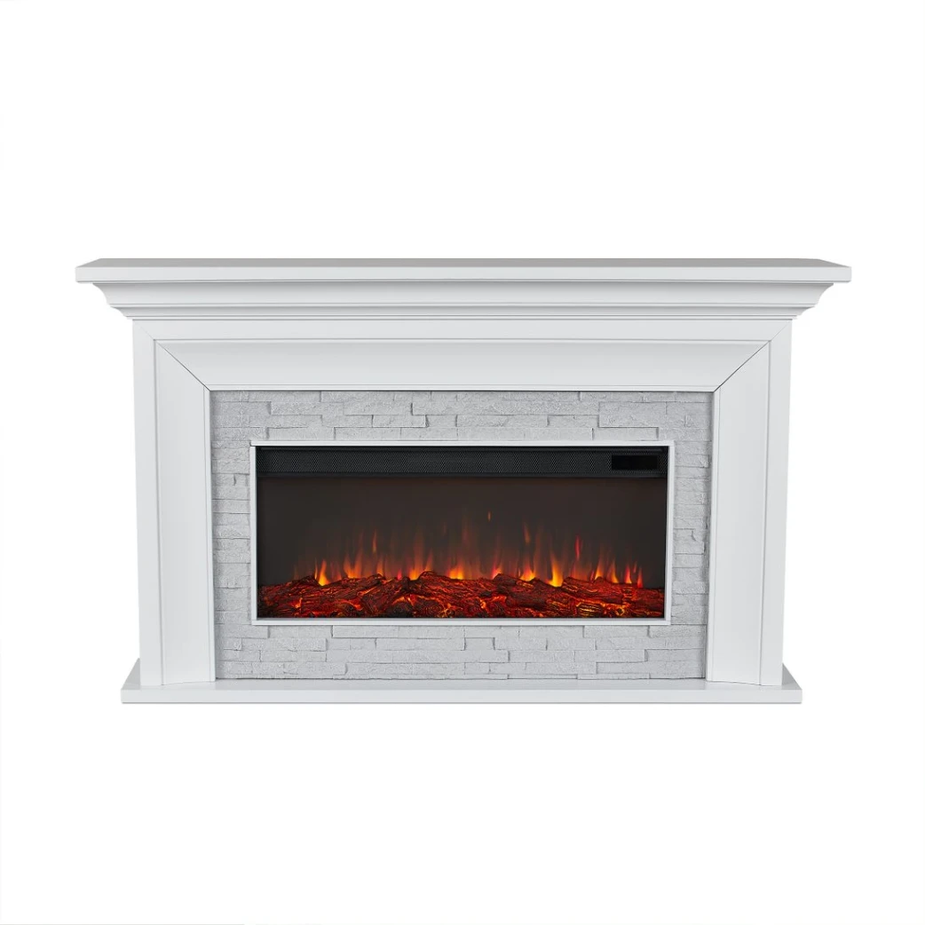 69" Sonia White Landscape Electric Fireplace 3 69" Sonia White Landscape Electric Fireplace - Image 3