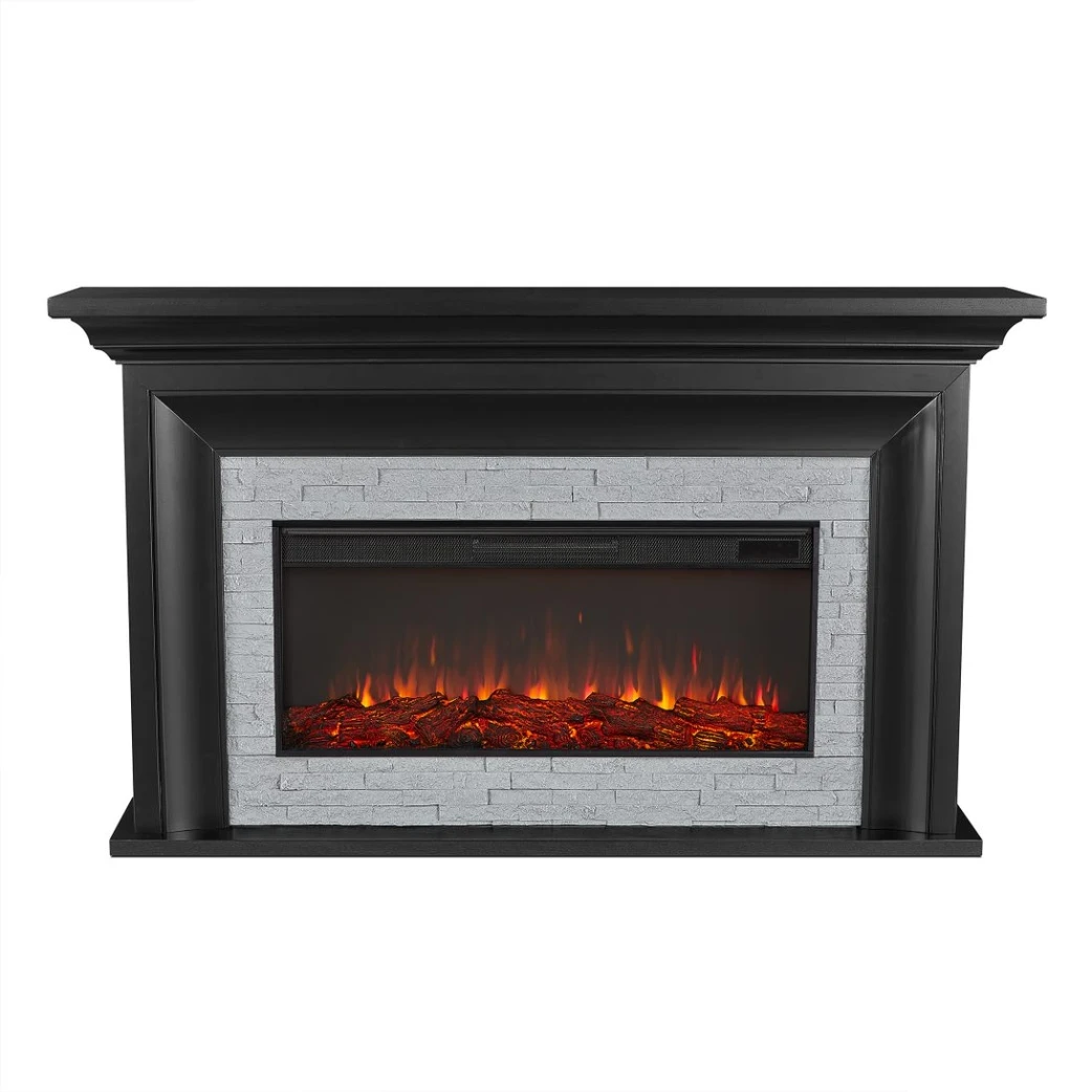 69" Sonia Black Landscape Electric Fireplace 3 69" Sonia Black Landscape Electric Fireplace - Image 3