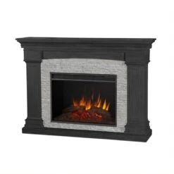 63" Deland Grand Real Flame Gray Stone Electric Fireplace 11 63" Deland Grand Real Flame Gray Stone Electric Fireplace -Dimplex Shop 3 479