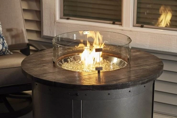 40" Edison Round Gas Fire Pit Table 3 40" Edison Round Gas Fire Pit Table - Image 3