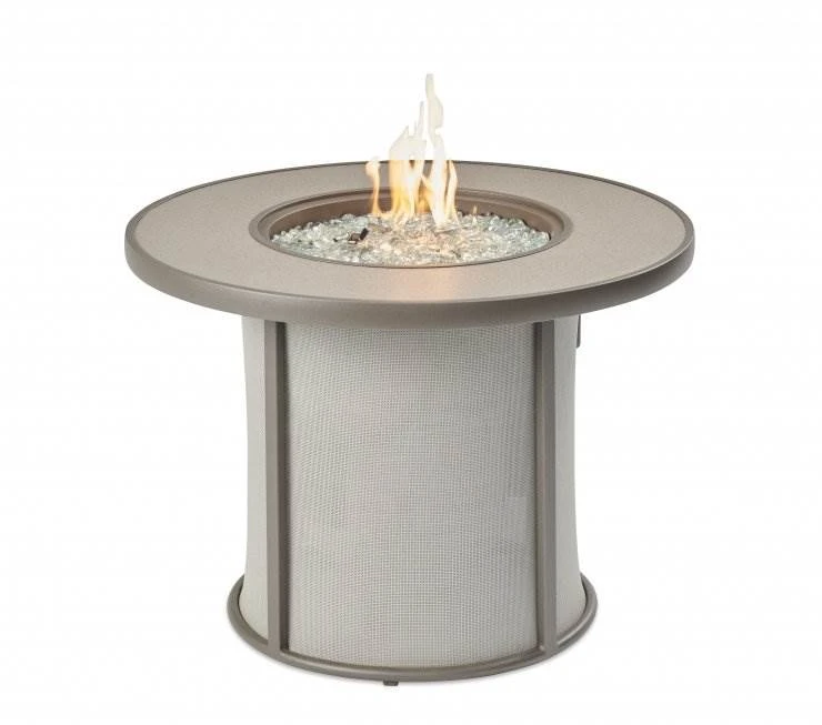 31.5" Grey Stonefire Round Gas Fire Pit Table 3 31.5" Grey Stonefire Round Gas Fire Pit Table - Image 3