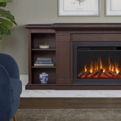 74" Winterset Dark Walnut Electric Fireplace -Dimplex Shop 3 512