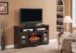 59" LaSalle Midnight Cherry Electric Fireplace Media Console 7 59" LaSalle Midnight Cherry Electric Fireplace Media Console -Dimplex Shop 3 62