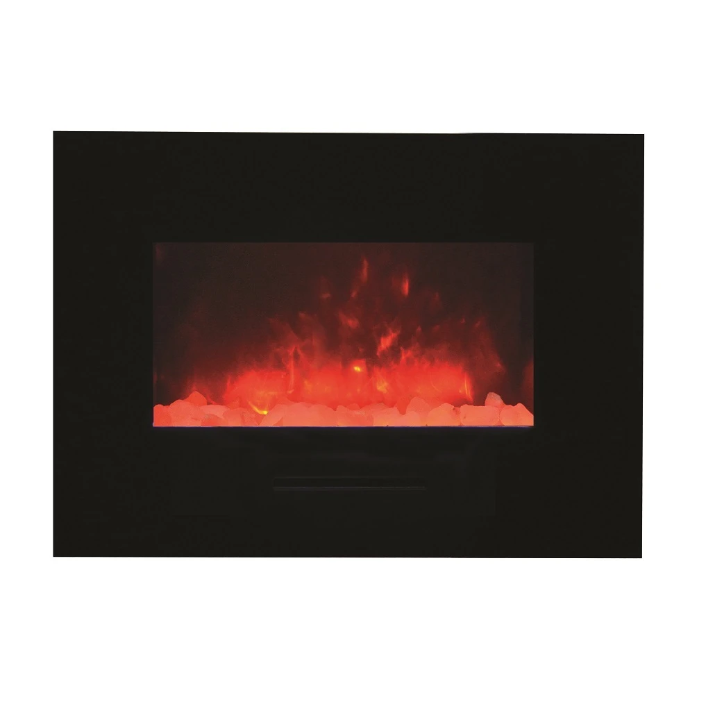 26" Amantii Flush Mount Electric Fireplace W/ Black Glass Surrounding 2 26" Amantii Flush Mount Electric Fireplace W/ Black Glass Surrounding - Image 2