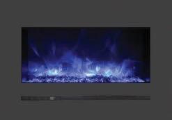 26" Sierra Flush Wall Mount Electric Fireplace W/ Steel Surrounding With Clear Media -Dimplex Shop 3. 24