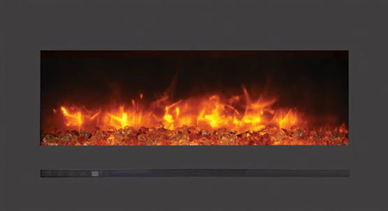 34" Sierra Flush Wall Mount Electric Fireplace W/ Steel Surrounding With Clear Media 3 34" Sierra Flush Wall Mount Electric Fireplace W/ Steel Surrounding With Clear Media - Image 3