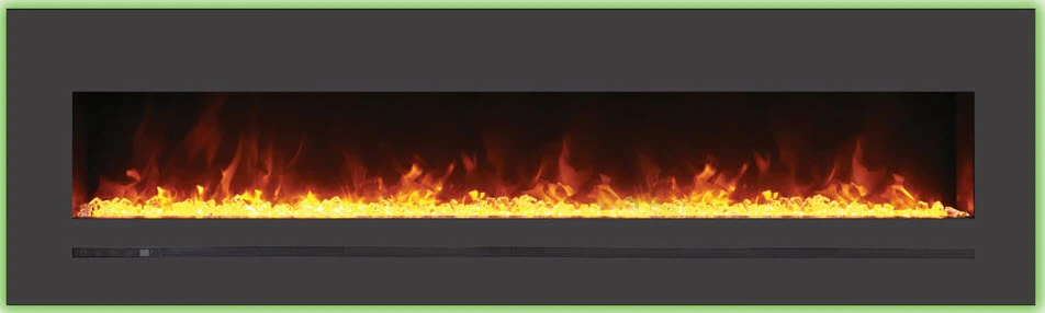 72" Sierra Flush Wall Mount Electric Fireplace W/ Steel Surrounding With Clear Media 3 72" Sierra Flush Wall Mount Electric Fireplace W/ Steel Surrounding With Clear Media - Image 3