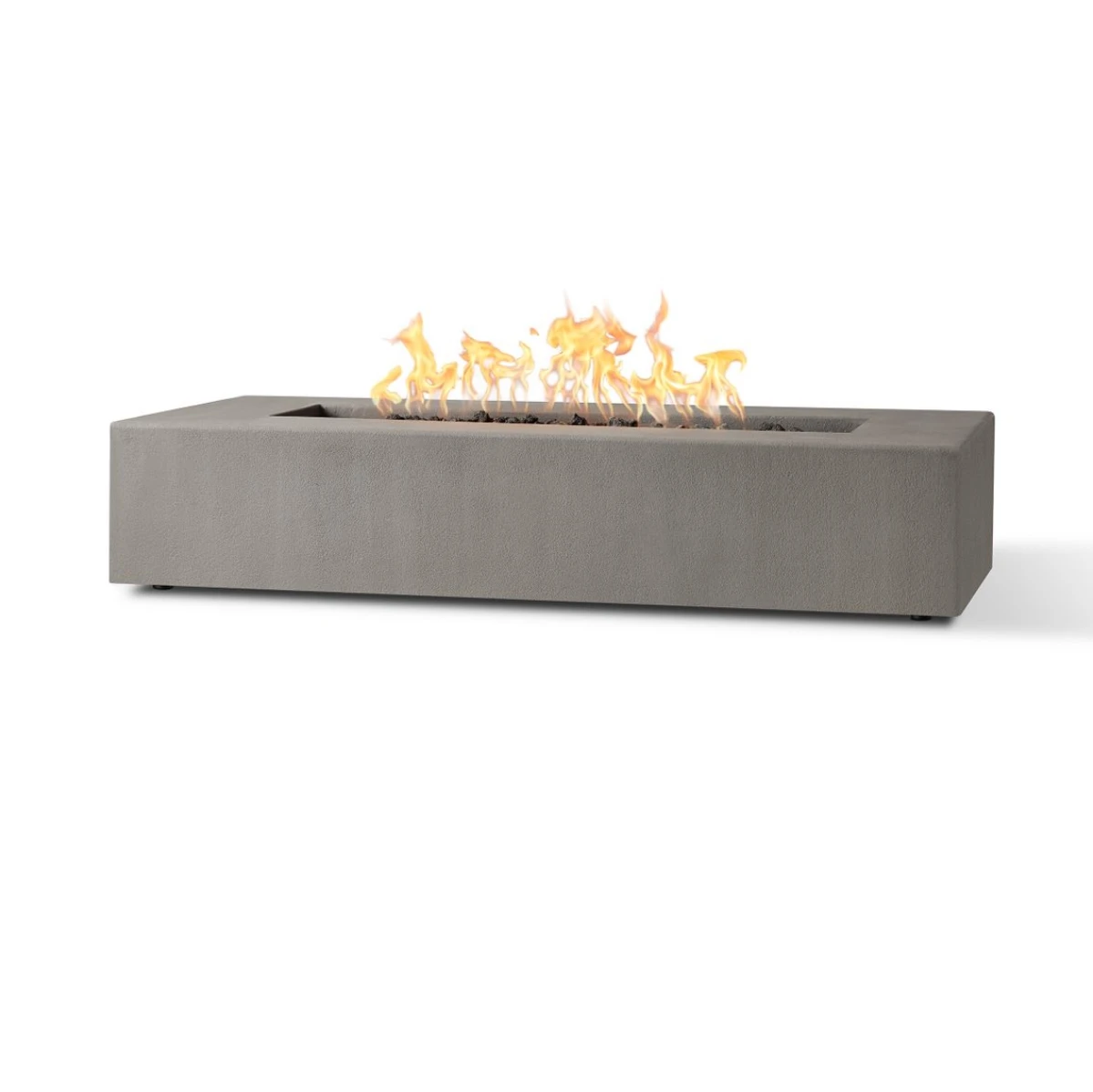 60" Eureka Low Rectangle Natural Gas Fire Table In Flint 2 60" Eureka Low Rectangle Natural Gas Fire Table In Flint - Image 2