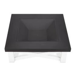33" Austin Wood Burning Fire Table -Dimplex Shop 350 WHT Top No Lid