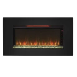 36'' Elysium Black Infrared Quartz Wall Electric Fireplace -Dimplex Shop 36II100GRG silo