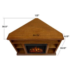 50.75" Churchill Oak Entertainment Center Corner Electric Fireplace 22 50.75" Churchill Oak Entertainment Center Corner Electric Fireplace -Dimplex Shop 3750E O Dims