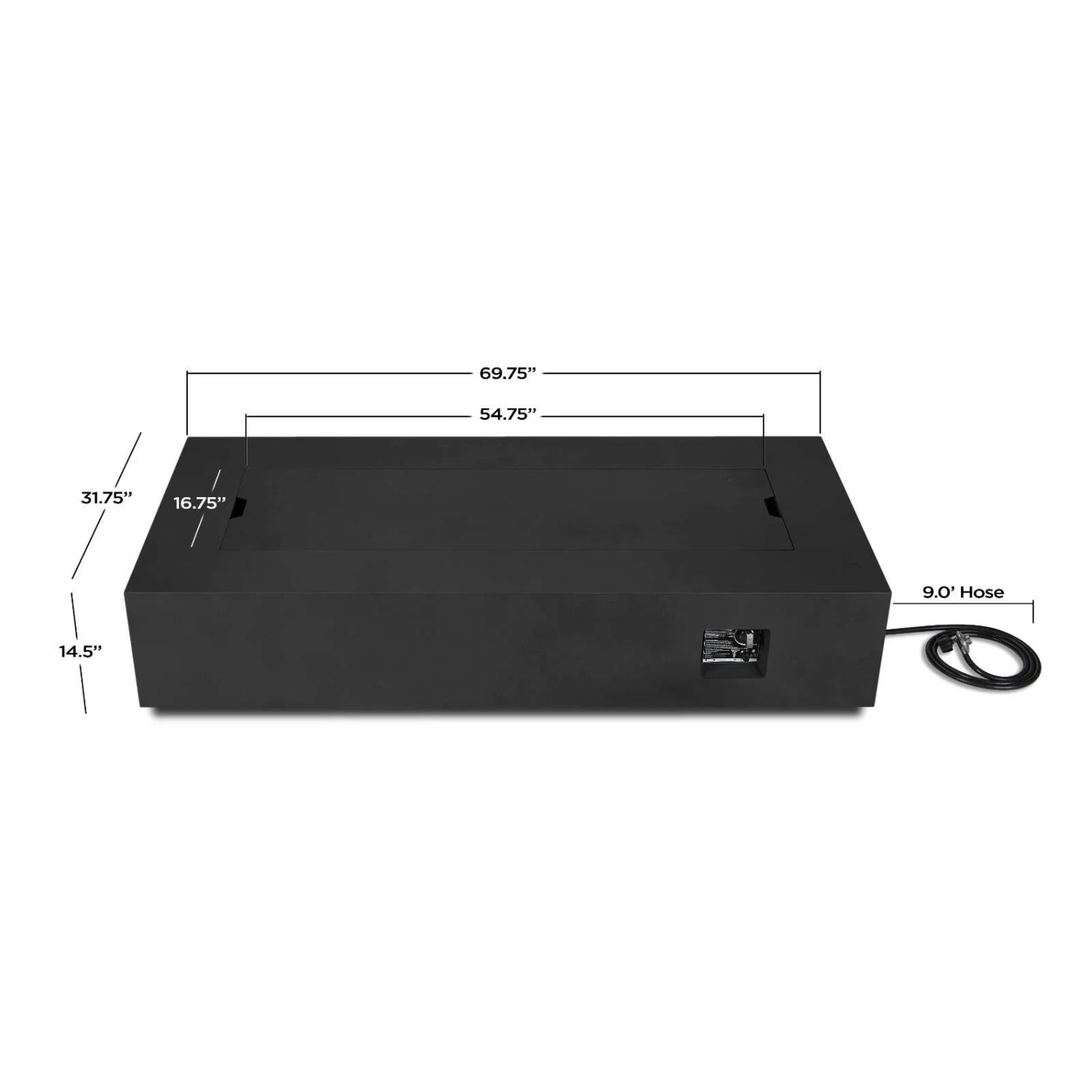 70" Aegean Propane Fire Table With Natural Gas Conversion Kit 3 70" Aegean Propane Fire Table With Natural Gas Conversion Kit - Image 3