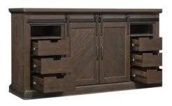 64" Southgate Antique Coffee Infrared Media Electric Fireplace -Dimplex Shop 4 16