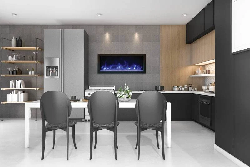 40" Panorama Xtraslim Smart Full View Indoor /Outdoor Electric Fireplace With Black Steel Surround 7 40" Panorama Xtraslim Smart Full View Indoor /Outdoor Electric Fireplace With Black Steel Surround - Image 7