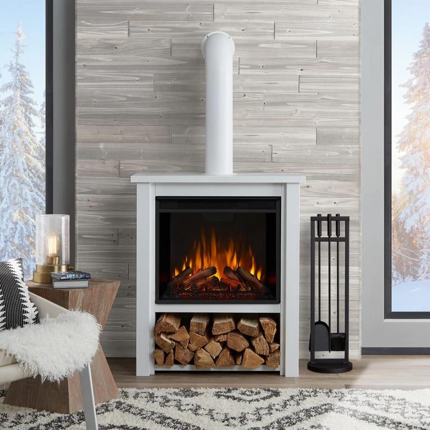 32" Hollis Real Flame White Electric Fireplace Stove 1 32" Hollis Real Flame White Electric Fireplace Stove