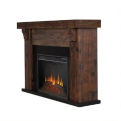 64" Gunnison Chestnut Barnwood Electric Fireplace 16 64" Gunnison Chestnut Barnwood Electric Fireplace -Dimplex Shop 4 356