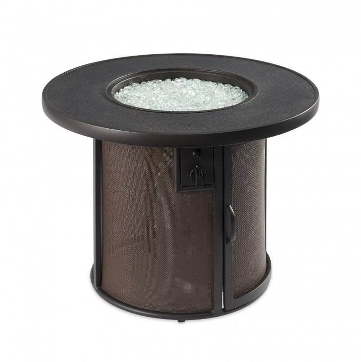 31.5" Brown Stonefire Round Gas Fire Pit Table 4 31.5" Brown Stonefire Round Gas Fire Pit Table - Image 4