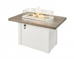 44" Driftwood Havenwood Rectangular Gas Fire Pit Table With White Base 13 44" Driftwood Havenwood Rectangular Gas Fire Pit Table With White Base -Dimplex Shop 4 378