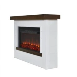 67" Bernice White Electric Fireplace -Dimplex Shop 4 386