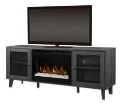 65" Dimplex Dean Media Console Electric Fireplace With Glass Ember Bed -Dimplex Shop 4 396