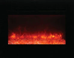 30" Amantii Zero Clearance Electric Unit W/ Black Glass Surrounding -Dimplex Shop 4. 32