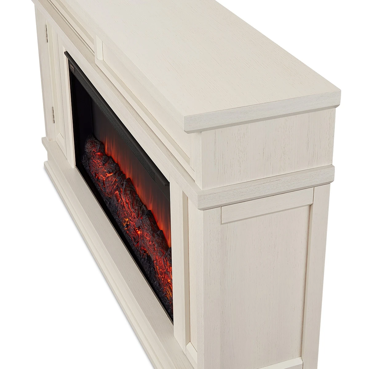 60" Torrey Bone White Electric Fireplace 5 60" Torrey Bone White Electric Fireplace - Image 5