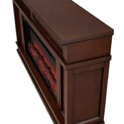 60" Torrey Dark Walnut Electric Fireplace -Dimplex Shop 4020E DW Corner