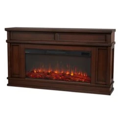 60" Torrey Dark Walnut Electric Fireplace -Dimplex Shop 4020E DW Main