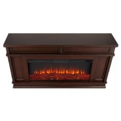 60" Torrey Dark Walnut Electric Fireplace -Dimplex Shop 4020E DW Top