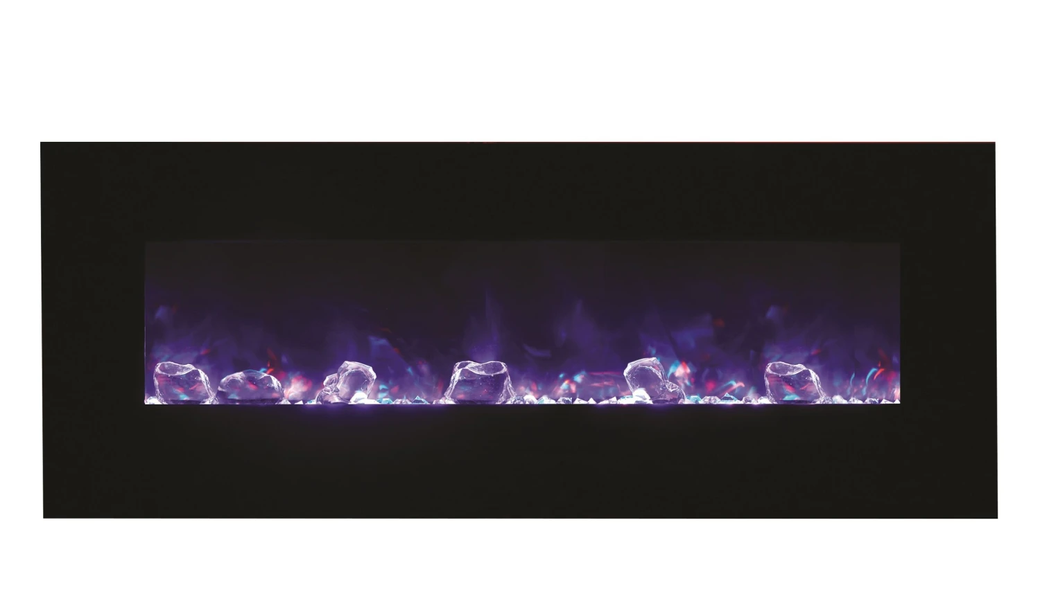 48" Amantii Flush Mount Electric Fireplace W/ Black Glass Surrounding 6 48" Amantii Flush Mount Electric Fireplace W/ Black Glass Surrounding - Image 6