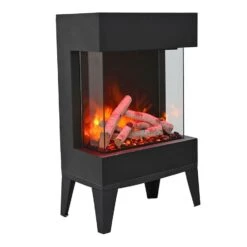20" Cube - 3 Sided Electric Fireplace With A 10 Piece Birch Log -Dimplex Shop 5 236