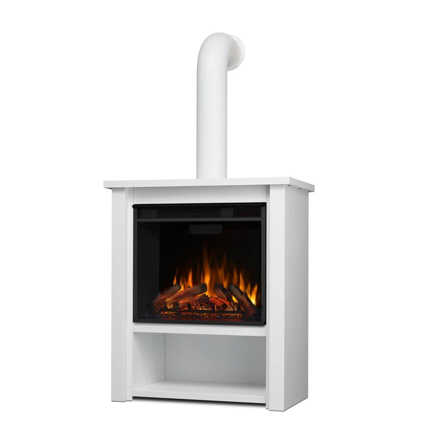 32" Hollis Real Flame White Electric Fireplace Stove 3 32" Hollis Real Flame White Electric Fireplace Stove - Image 3