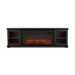 81" Benjamin Weathered Wood TV Stand Electric Fireplace -Dimplex Shop 5 286