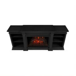 81" Eliot Grand Black Entertainment Unit With Electric Fireplace -Dimplex Shop 5 324