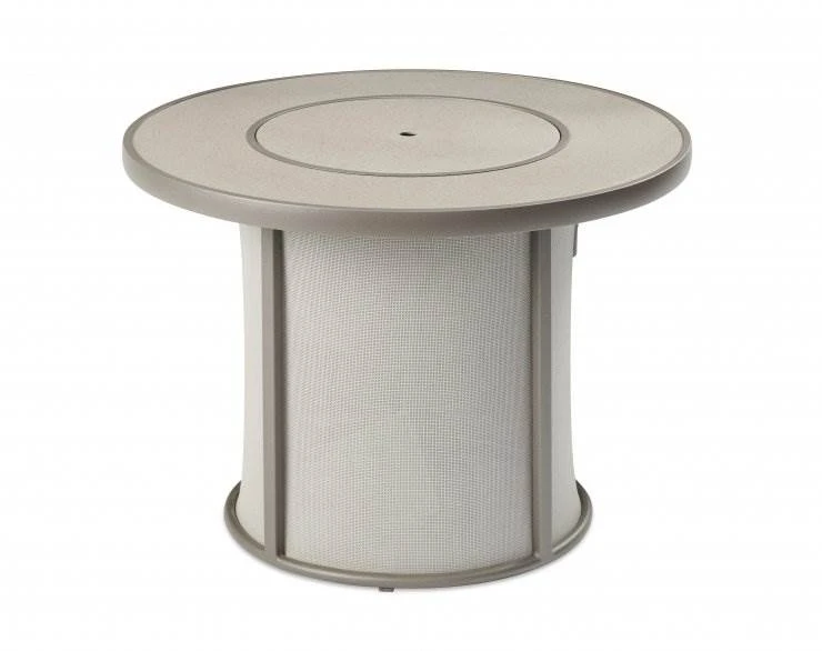 31.5" Grey Stonefire Round Gas Fire Pit Table 5 31.5" Grey Stonefire Round Gas Fire Pit Table - Image 5