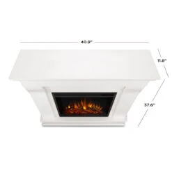40.94" Chateau White Electric Fireplace 24 40.94" Chateau White Electric Fireplace -Dimplex Shop 5910E W Dims