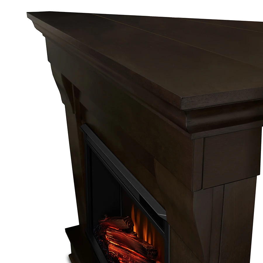 40.94" Chateau Dark Walnut Corner Electric Fireplace 5 40.94" Chateau Dark Walnut Corner Electric Fireplace - Image 5