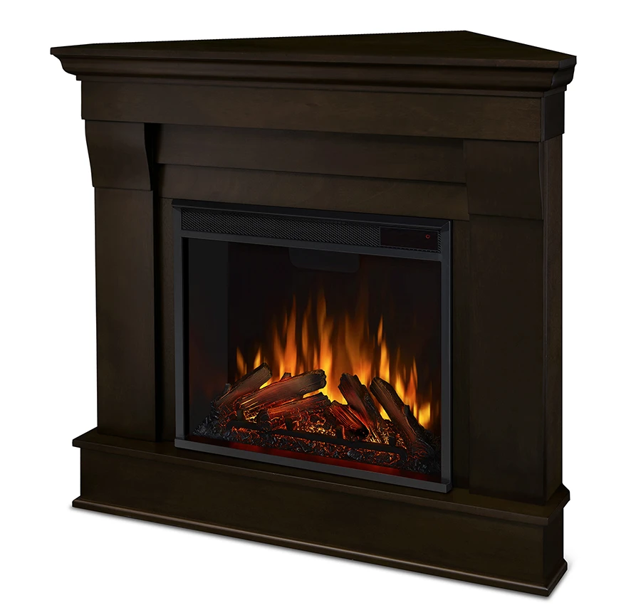 40.94" Chateau Dark Walnut Corner Electric Fireplace 2 40.94" Chateau Dark Walnut Corner Electric Fireplace - Image 2