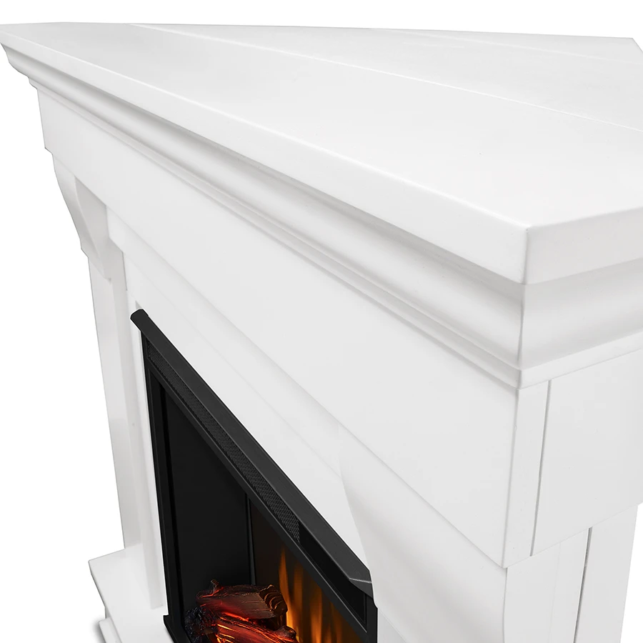 40.94" Chateau White Corner Electric Fireplace 5 40.94" Chateau White Corner Electric Fireplace - Image 5