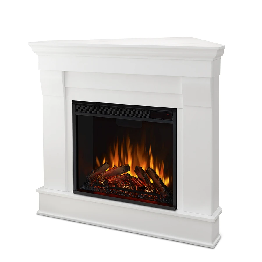40.94" Chateau White Corner Electric Fireplace 2 40.94" Chateau White Corner Electric Fireplace - Image 2