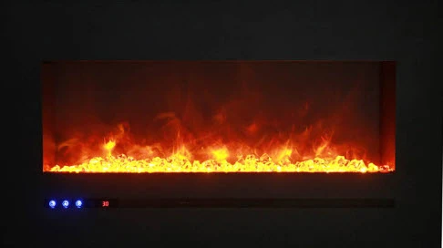 60" Sierra Flush Wall Mount Electric Fireplace W/ Steel Surrounding With Clear Media 6 60" Sierra Flush Wall Mount Electric Fireplace W/ Steel Surrounding With Clear Media - Image 6