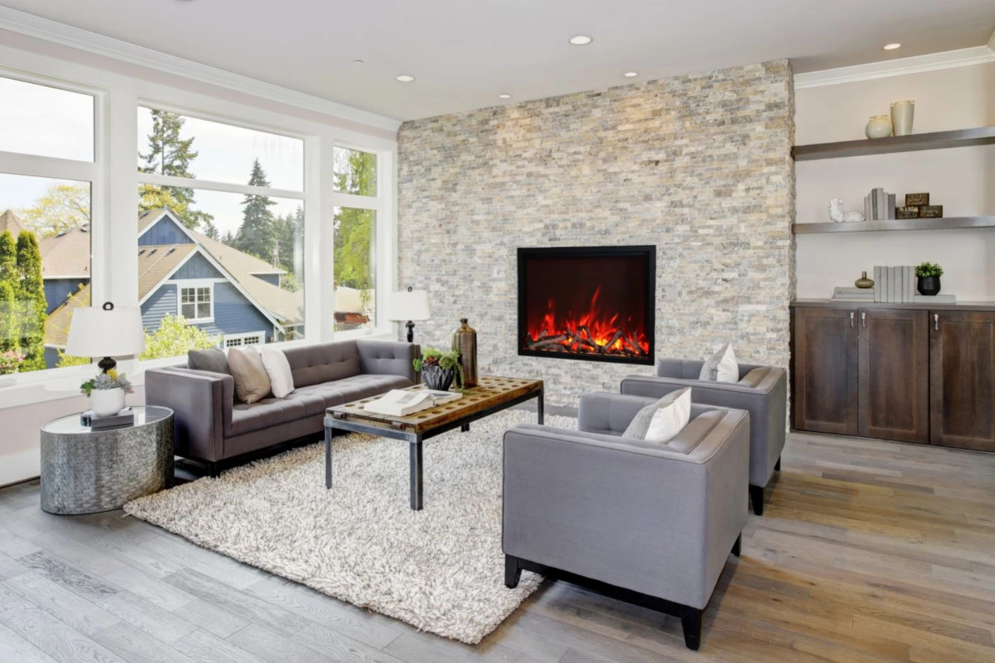 48" Traditional Smart Series Electric Indoor / Outdoor Fireplace 7 48" Traditional Smart Series Electric Indoor / Outdoor Fireplace - Image 7