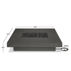 60" San Leandro Low Rectangle Propane Fire Table In Carbon 25 60" San Leandro Low Rectangle Propane Fire Table In Carbon -Dimplex Shop 6 204