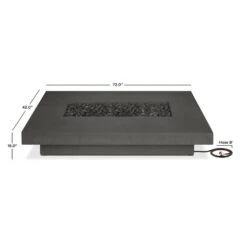 72" San Leandro Low Rectangle Propane Fire Table In Carbon -Dimplex Shop 6 205