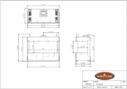 38" Toscana 3 Sided Liquid Propane Wall Fireplace -Dimplex Shop 6 213 1