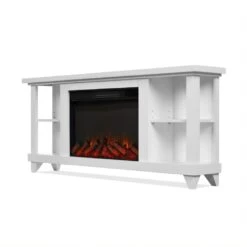 58" Penrose White Entertainment Center Electric Fireplace -Dimplex Shop 6 226