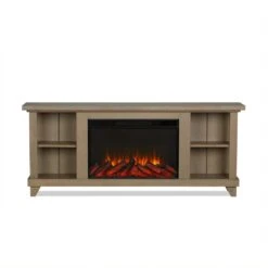 58" Penrose Driftwood Entertainment Center Electric Fireplace -Dimplex Shop 6 227
