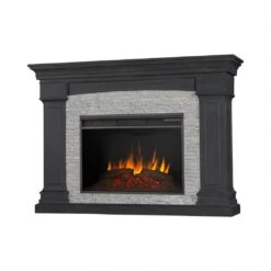 63" Deland Grand Real Flame Gray Stone Electric Fireplace 14 63" Deland Grand Real Flame Gray Stone Electric Fireplace -Dimplex Shop 6 231