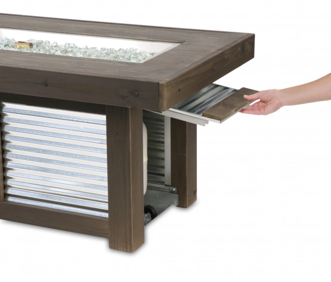 57" Denali Brew Linear Gas Fire Pit Table 6 57" Denali Brew Linear Gas Fire Pit Table - Image 6